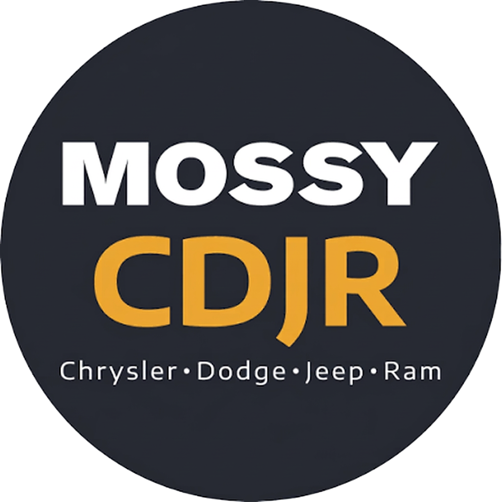 Mossy CDJR logo — presenting sponsor of City to Summit Road Rally